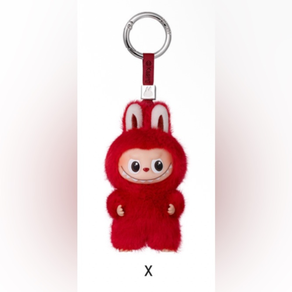 NIB Authentic Pop Mart Pin For Love Confirmed X Labubu Vinyl Pendant Cherry Red